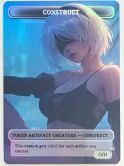Waifu style Construct Token 02 Foil-Altered Art Custom MTG Token Creature - Image 1