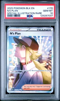 N's Plan 170/086 PSA 10 Blk En Black Bolt Pokemon Alt Art JC005 - Image 1