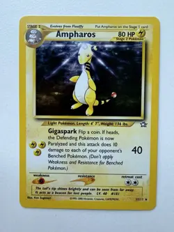 Pokemon Ampharos 1/111 Holo Rare Neo Genesis WOTC 2000 Vintage LP - Image 1