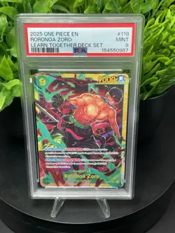Roronoa Zoro OP06-118 Learn Together Deck Set One Piece English PSA 9 🔥 Pop 4 - Image 1