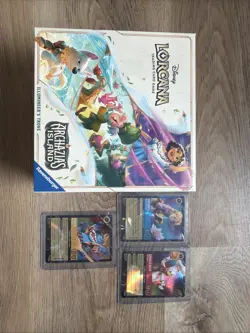 Rare!! EPCOT Lorcana Stitch, Rapunzel, Donald, Plus Sealed Illumineers Trove Box - Image 1