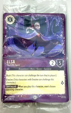 Disney Lorcana TCG: Elsa The Fifth Spirit Glitter Promo Sealed Lot of 4 - Image 1