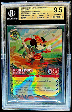 Mickey Mouse Brave Little Tailor Disney Lorcana Promo #1, D23 EXPO, FOIL BGS 9.5 - Image 1
