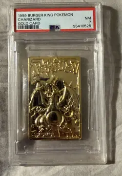 1999 Burger King Pokemon Charizard Gold Card PSA 7 (95410525) - Image 1