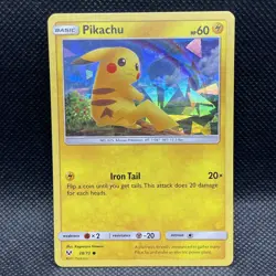 Pikachu 28/73 Cracked Ice Holo SM: Deck Exclusives Pokemon Card - Image 1