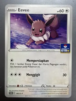 [NM] Eevee 063/S-P | Pokemon Promo Gym Asia Exclusive Stamped Indonesian - Image 1