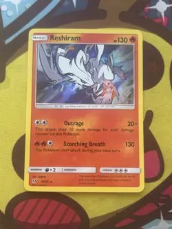 Pokemon Reshiram 14/73 - Holo Rare - SM Shining Legends - Excellent - Image 1
