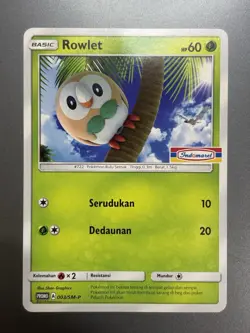 Rowlet 003/SM-P [A] | Limited Pokemon Promo Indomaret Stamped Indonesian - Image 1
