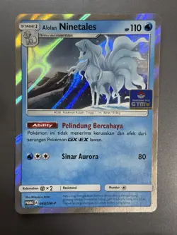 [NM] Alolan Ninetales 040/SM-P Holo | Pokemon Promo Gym Asia Exclusive Indonesia - Image 1