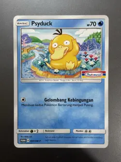 Psyduck 007/SM-P [A] | Limited Pokemon Promo Indomaret Stamped Indonesian - Image 1