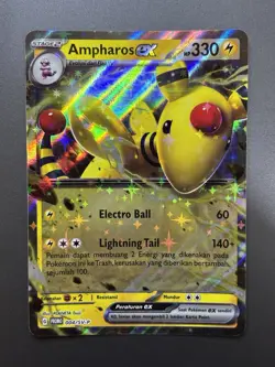 [NM] Ampharos ex 004/SV-P | SUPER RARE Pokemon Promo Indonesia Reverse Holo - Image 1