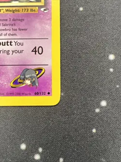 Sabrina's Slowbro 60/132 Pokemon TCG Gym Heroes 1st Edition NM Vintage 2000 1 - Image 4