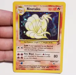 Pokemon TCG NINETALES 13/130 ☆ HOLO RARE BASE SET 2 LP - Image 1