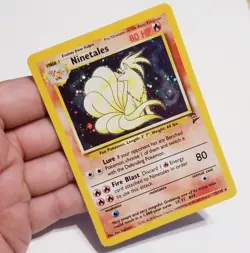 Pokemon TCG NINETALES 13/130 ☆ HOLO RARE BASE SET 2 LP - Image 2