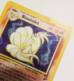 Pokemon TCG NINETALES 13/130 ☆ HOLO RARE BASE SET 2 LP - Image 3