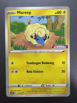 [NM] Mareep 219/S-P | Limited Pokemon Promo Indomaret Stamped Indonesia - Image 1
