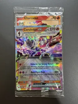 Ceruledge ex 186/SV-P & Charcadet 185/SV-P | Pokemon Promo Sealed Indonesia - Image 1