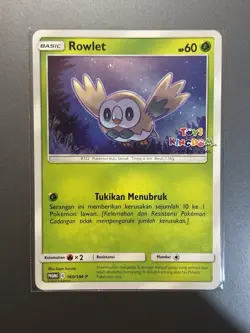 [NM] Rowlet 169/SM-P | Limited Pokemon Toys Kingdom Promo Stamped Indonesian - Image 1