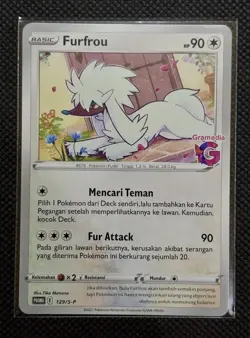 [NM] Furfrou 129/S-P | Limited Pokemon Promo Gramedia Stamped Indonesian - Image 1