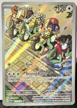 Cyclizar 215/182 SV04: Paradox Rift Full Art Illustration Rare Holo Pokemon TCG - Image 1