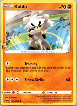 Kubfu 093/198 Common Chilling Reign Pokemon Lightly Played - Image 1