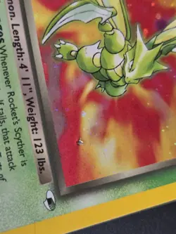 Pokemon Rocket's Scyther Holo Rare Gym Heroes 013/132 HP Damaged ( See Photos) - Image 5