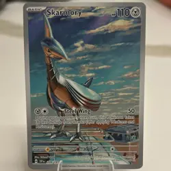 Pokemon TCG Skarmory Surging Sparks Illustration Rare Holo 110 HP 209/191 Eng - Image 1