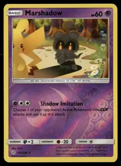 Marshadow 103/236 Rare Cosmic Eclipse Pokemon Reverse Holo NM - Image 1