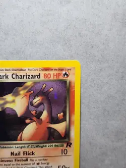 Pokemon TCG Dark Charizard Team Rocket 4/82 Holo 1st Edition Holo Rare DAMAGED - Image 3