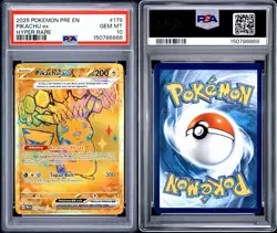 Pokemon Pikachu ex Hyper Rare Holo PSA 10 Sv: Prismatic Evolutions 179/131 - Image 3