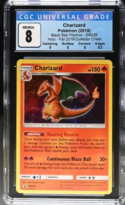Charizard SM226 Fall Collector Chest 2019 Pokemon CGC 8 NM/Mint Blue Subgrades - Image 1
