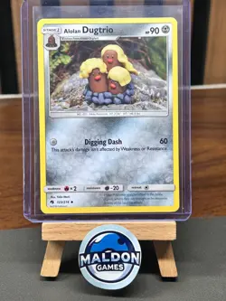 Alolan Dugtrio 123/214 Lost Thunder Uncommon NM 2018 Yuka Morii - Image 1