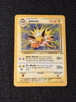 Pokemon 1999 Jungle Jolteon 4/64 Holo Rare Unlimited 70 HP English Stage 1 - Image 1