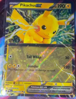 2025 Pokemon Prismatic Evolutions Pikachu ex #028/131 - Image 1