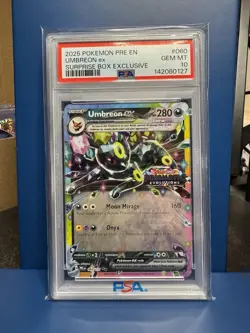 2025 Pokemon Prismatic Umbreon EX Surprise Box Exclusive PSA 10 - Image 1