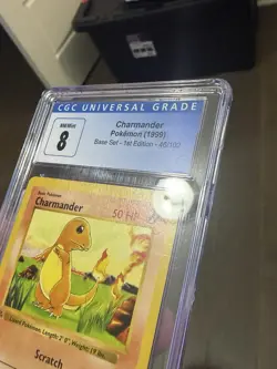 Charmander Pokemon Base Set 1st Edition #46 CGC 8 NM-Mint **Read Description** - Image 2