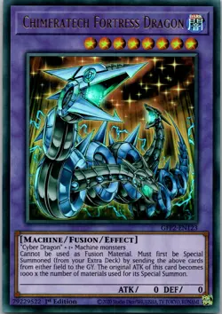 Yugioh Chimeratech Fortress Dragon GFP2-EN123 1st Edition Ultra Rare NM - Image 1