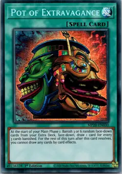 Yugioh Pot of Extravagance MP20-EN030 1st Edition Prismatic Secret Rare NM - Image 1