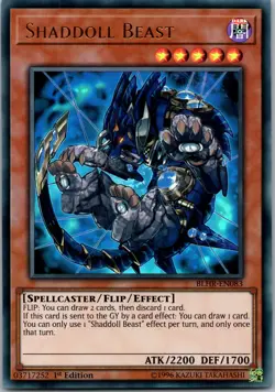 Yugioh Shaddoll Beast BLHR-EN083 1st Edition Ultra Rare NM - Image 1