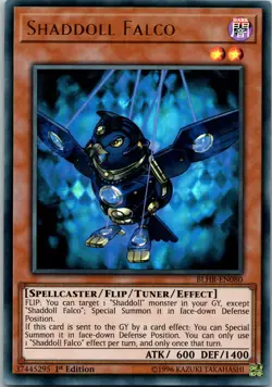 Yugioh Shaddoll Falco BLHR-EN080 1st Edition Ultra Rare NM - Image 1