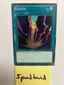 Raigeki Secret Rare TN19-EN010 LP 1st Ed Yu-Gi-Oh! - Image 1
