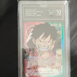 PSA 10 Monkey D. Luffy OP01-003 Romance Dawn Alt Art Leader Holo 5000 - Image 1