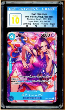 2022 Japanese One Piece Romance Dawn Boa Hancock OP01-078 SR CGC 10 Pristine - Image 1