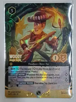 Disney Lorcana Woody Jungle Guide 54/P3 Top 8 Set Championship Promo Foil NM - Image 1