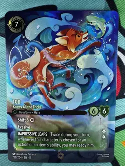 Tod - Knows All the Tricks (Enchanted) 230/204 Disney Lorcana Winterspell Holo - Image 1