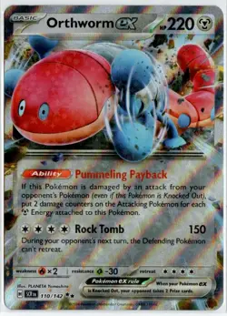 Orthworm Ex - 110/142 - Double Rare - SV07: Stellar Crown - Pokemon TCG NM - Image 1