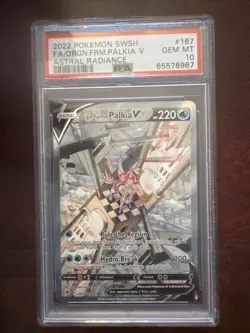 2022 POKEMON SWORD & SHIELD ASTRAL RADIANCE FA/ORGN.FRM.PALKIA V #167 PSA 10 - Image 1