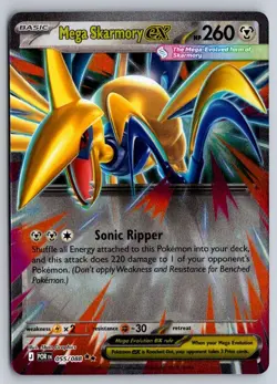 Mega Skarmory ex 055/088 Double Rare Perfect Order Pokemon Near Mint - Image 1