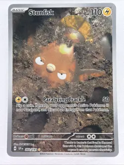 Pokemon Card TCG - Stunfisk 202/191 Illustration Rare Surging Sparks Near Mint - Image 1