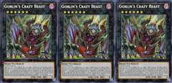 Yugioh! - 3x Goblin's Crazy Beast PHNI-EN048 - Phantom Nightmare - 1'st Ed. NM/M - Image 1